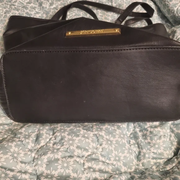 Betsey Johnson Black Quilted Large Tote Shopper Shoulder Bag- - Picture 4 of 13